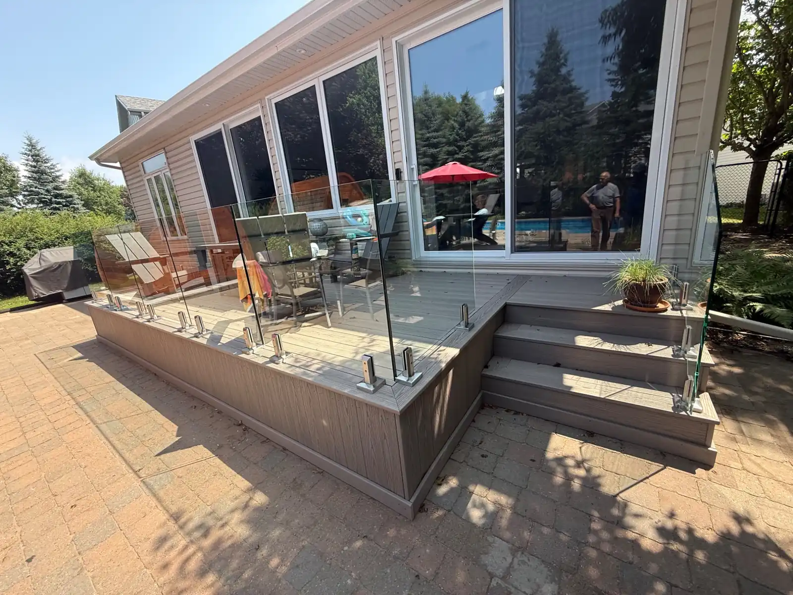 Glass Railing completed project 1